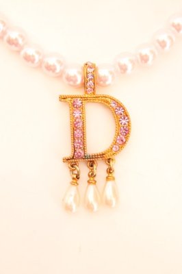 Preview of Dモチーフ&パールネックレス  ピンクゴールド