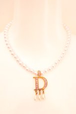 画像2: JESUS DIAMANTE / Dモチーフ&パールネックレス  ピンクゴールド O-26-08-15-1003-JE-AC-OW-OS (2)