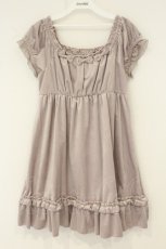 画像1: axes femme POETIQUE / トロワリボンベロアワンピース M ピンク O-26-08-15-056-AX-OP-OW-OS (1)