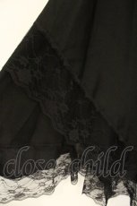 画像3: axes femme / VTG風サテンイレヘムスカート F クロ O-26-08-15-065-AX-SK-OW-OS (3)