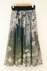 画像4: axes femme / 古典絵巻風パネル柄スカート F グリーン O-26-08-15-066-AX-SK-OW-OS (4)