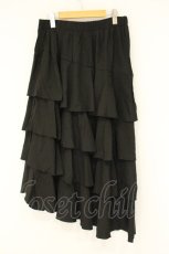 画像3: MARBLE / 2wayアシンメトリーロングフリルスカート  ブラック O-26-08-15-071-GO-SK-OW-OS (3)