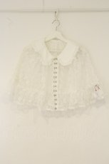 画像1: Jamie エーエヌケー / クロスリボンフリルケープ【クロスリボン欠品】 M シロ O-26-08-15-077-LO-TO-OW-OS (1)
