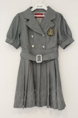 画像1: Jamie エーエヌケー / エンブレムワンピース M グレー O-26-08-15-088-LO-OP-OW-OS (1)