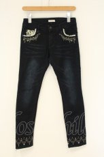 画像1: axes femme / 刺繍入りストレッチパンツ M インディゴ O-26-08-15-011-AX-PA-IG-OS (1)
