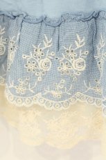 画像3: axes femme / 刺繍ロングキャミソール M サックス×生成り O-26-08-15-015-AX-TO-IG-OS (3)