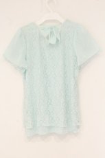 画像3: axes femme / シフォンレーシートップス M ミント O-26-08-15-020-AX-TO-IG-OS (3)