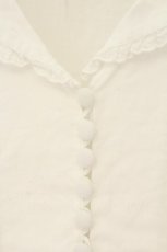 画像2: PINK HOUSE / 刺繍使いフリルカラーブラウス  シロ O-26-08-15-023-LO-BL-OW-OS (2)