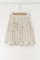 画像1: Ank Rouge / チェックポケットスカート  ベージュ O-26-08-16-038-CA-SK-IG-OS (1)