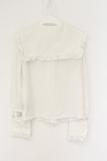 画像3: Jamie エーエヌケー / 合皮カフスブラウス  シロ O-26-08-16-039-LO-BL-IG-OS (3)