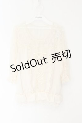 Preview of 透けディテール五分袖ブラウス M 生成り