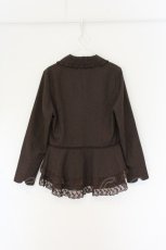 画像3: axes femme / レース配色フィッシュテールジャケット M ブラウン O-26-08-16-016-AX-JA-IG-ZT0814X (3)