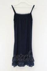 画像2: axes femme / パールレースキャミロングワンピース M ネイビー O-26-08-16-023-AX-TO-IG-OS (2)