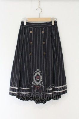 Preview of ローズカメオ風刺繍スカート F ネイビー