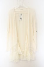画像1: axes femme / レース切替トッパーカーデ M キナリ O-26-08-17-038-AX-TO-OW-OS (1)