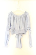 画像1: Ank Rouge / バックリボンオフショルブラウス  サックス O-26-08-17-012-CA-TO-IG-OS (1)
