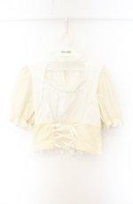 画像1: Jamieエーエヌケー / 合皮切り替えビスチェ風トップス  シロ×アイボリー O-26-08-17-014-LO-TO-IG-OS (1)