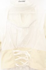 画像2: Jamieエーエヌケー / 合皮切り替えビスチェ風トップス  シロ×アイボリー O-26-08-17-014-LO-TO-IG-OS (2)