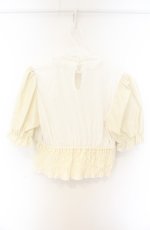 画像3: Jamieエーエヌケー / 合皮切り替えビスチェ風トップス  シロ×アイボリー O-26-08-17-014-LO-TO-IG-OS (3)