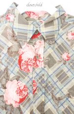 画像2: MEN'S KANEKO ISAO / チェックローズシャツ  グリーン O-26-08-17-020-LO-BL-IG-OS (2)