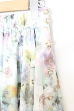 画像2: axes femme / ぼかし花柄ロングスカート M ミント O-26-08-19-007-AX-SK-IG-OS (2)
