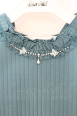 画像2: axes femme / 吸水速乾プチスタンドリブプルオーバー F グリーン O-26-08-19-008-AX-TO-IG-OS (2)