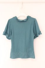 画像3: axes femme / 吸水速乾プチスタンドリブプルオーバー F グリーン O-26-08-19-008-AX-TO-IG-OS (3)