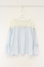 画像1: axes femme POETIQUE / ファンタジータイムブラウス M サックス O-26-08-19-020-AX-BL-OW-OS (1)