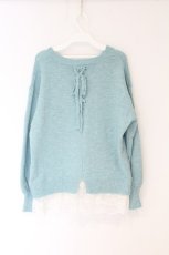 画像2: axes femme / 裾レースふわふわニットプルオーバー F ミント O-26-08-19-002-AX-TO-IG-OS (2)