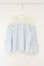 画像4: axes femme POETIQUE / ファンタジータイムブラウス M サックス O-26-08-19-020-AX-BL-OW-OS (4)