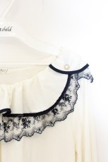 画像2: axes femme / 刺繍シフォンプルオーバー M キナリ O-26-08-19-021-AX-TO-OW-OS (2)