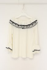 画像3: axes femme / 刺繍シフォンプルオーバー M キナリ O-26-08-19-021-AX-TO-OW-OS (3)