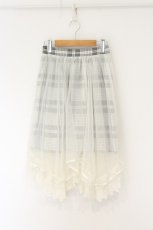 画像1: axes femme / チェック柄チュールスカート M キナリ×グレー O-26-08-19-024-AX-SK-OW-OS (1)