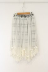 画像2: axes femme / チェック柄チュールスカート M キナリ×グレー O-26-08-19-024-AX-SK-OW-OS (2)