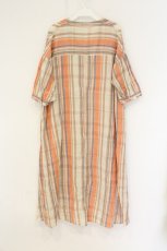 画像2: axes femme / 半袖ロングシャツ M オレンジ系 O-26-08-19-025-AX-BL-OW-OS (2)