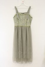 画像1: axes femme / レース×チュールジャンスカ M グリーン O-26-08-19-026-AX-OP-OW-OS (1)