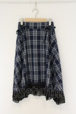 画像1: axes femme / マドラスチェック裾切替スカート M ネイビー O-26-08-19-028-AX-SK-OW-OS (1)