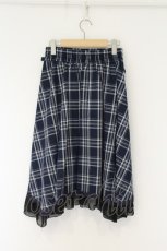画像2: axes femme / マドラスチェック裾切替スカート M ネイビー O-26-08-19-028-AX-SK-OW-OS (2)