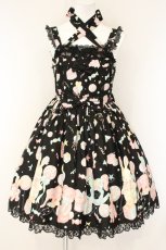 画像1: Angelic Pretty / TOY PARADE胸切替スカラップジャンパースカート  クロ O-26-08-20-040-AP-OP-OW-OS (1)