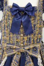 画像2: metamorphose / Royal Crown Catフリルジャンパースカート 2(プラスサイズ) サファイア（ネイビー） O-26-08-20-043-ME-OP-OW-OS (2)