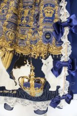 画像3: metamorphose / Royal Crown Catフリルジャンパースカート 2(プラスサイズ) サファイア（ネイビー） O-26-08-20-043-ME-OP-OW-OS (3)