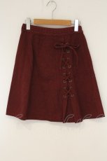 画像1: axes femme POETIQUE / レースアップデザインスカート M ワイン O-26-08-20-008-AX-SK-OW-OS (1)