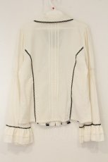 画像4: axes femme / クロスローズ刺繍ブラウス M キナリ O-26-08-20-068-AX-BL-OW-OS (4)