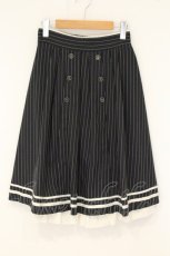 画像1: axes femme / チェーン付ダブルボタンスカート F ネイビー O-26-08-20-074-AX-SK-OW-OS (1)