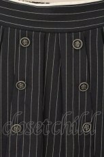 画像2: axes femme / チェーン付ダブルボタンスカート F ネイビー O-26-08-20-074-AX-SK-OW-OS (2)