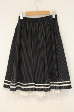 画像3: axes femme / チェーン付ダブルボタンスカート F ネイビー O-26-08-20-074-AX-SK-OW-OS (3)