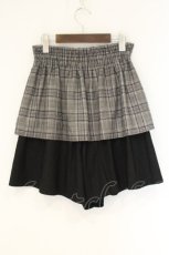 画像3: axes femme POETIQUE / チェック切り替えキュロットパンツ M クロ O-26-08-20-009-AX-SK-OW-OS (3)