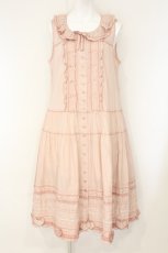 画像1: PINK HOUSE / ハートワッペンローンフリルワンピース  ピンク O-26-08-20-084-LO-OP-IG-OS (1)