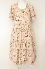 画像1: PINK HOUSE / 薔薇の森ミディ丈ワンピース  ピンク O-26-08-20-086-LO-OP-IG-OS (1)