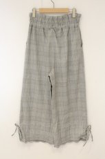 画像3: axes femme / グレンチェック柄ワイドパンツ M グレー O-26-08-20-010-AX-PA-OW-OS (3)